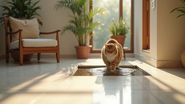 Eau fraîche en continu : le confort d'une fontaine pour votre chat